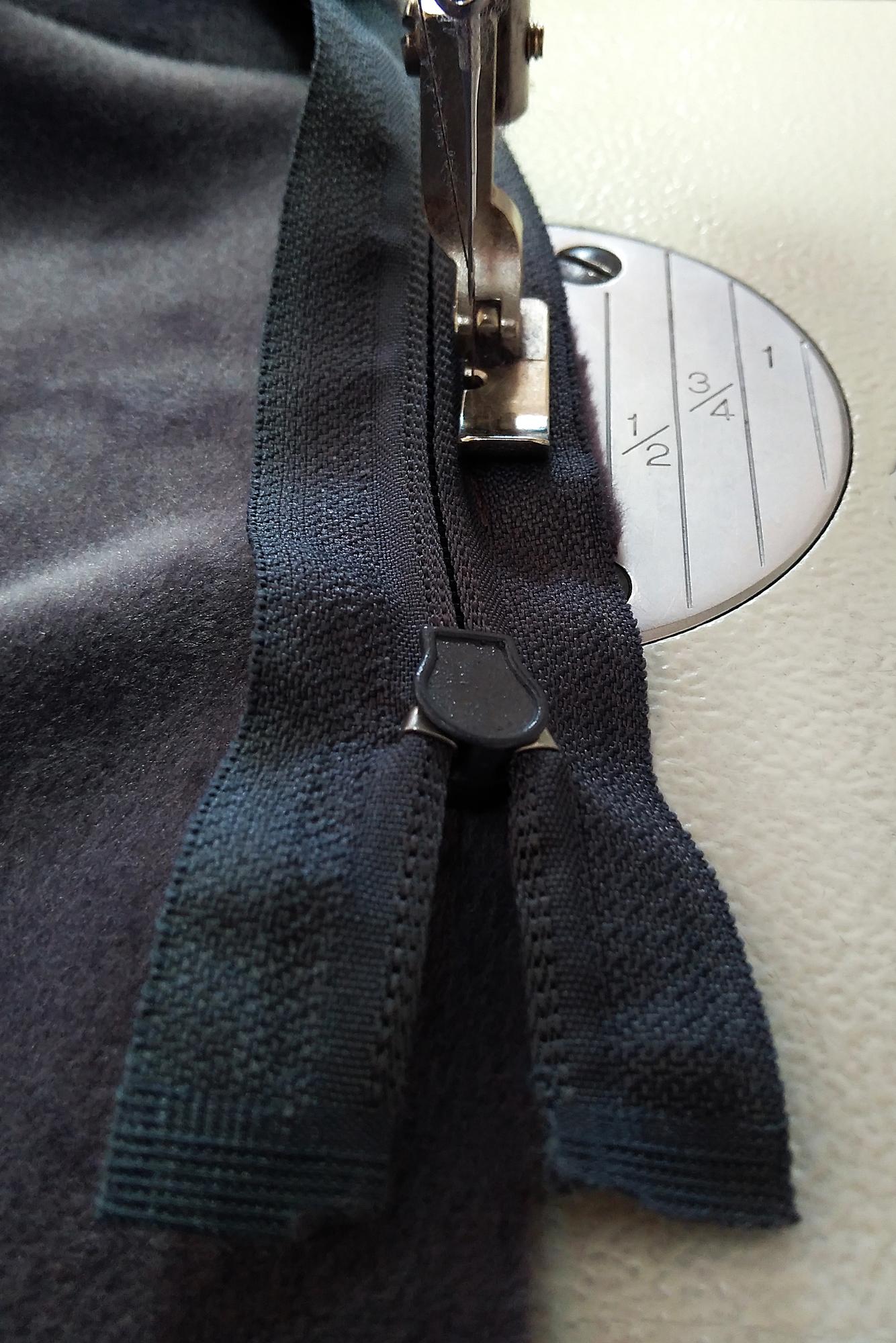 Embroidered jacket collar close-up